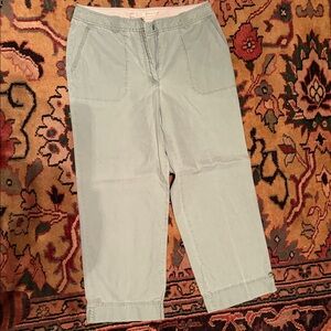 j jilLight Sage Green cotton Crop Pants & life is good tee